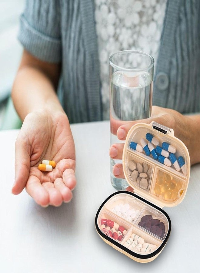 Wrixty Travel Pill Organizer with Labels, 7 Compartments Portable Pill Box, Small Pill Case for Pocket Purse, Daily Vitamin Supplement Pill Container with Medicine Tracker Travel Essentials - Image 3